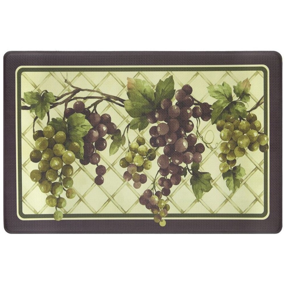 ANTI-FATIGUE NON SLIP FLOOR MAT (18" x 30"), PVC, GRAPES, TUSCANY by Achim
